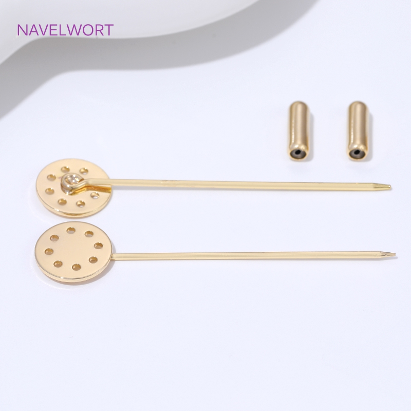 Broche largo chapado en oro de - Jewelry Making Tray reseña y precio