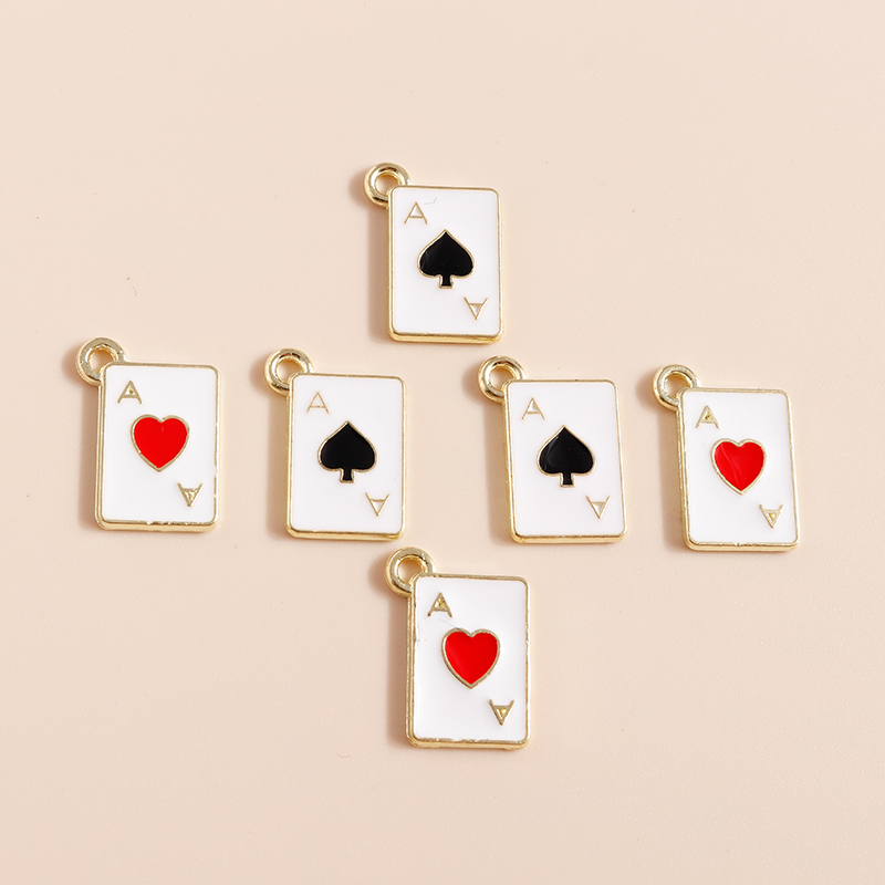 10 Uds. De dijes de póker Ace  - Jewelry Making Game reseña y precio