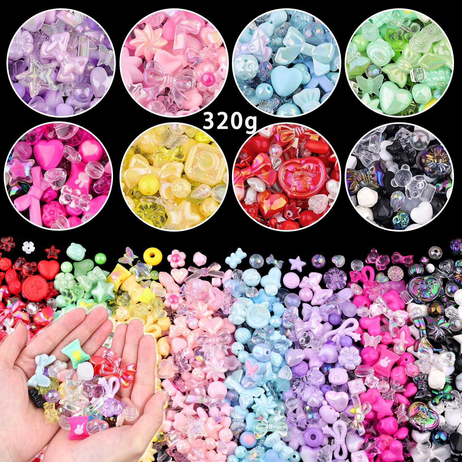 1 bolsa de cuentas acrílicas d - Jewelry Making Game reseña y precio